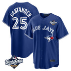 Toronto Blue Jays #25 Anthony Santander Player Navy 2025 World Series Home Limited Stitched Baseball Jersey