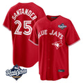 Toronto Blue Jays #25 Anthony Santander Player Red 2025 World Series Home Limited Stitched Baseball Jersey