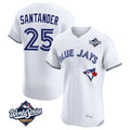 Toronto Blue Jays #25 Anthony Santander Player White 2025 World Series Elite Limited Home Stitched Baseball Jersey