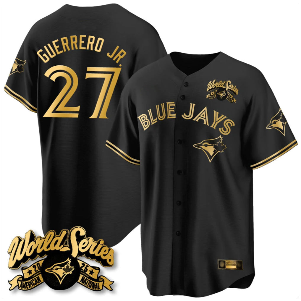 Toronto Blue Jays #27 Vladimir Guerrero Jr. Player Black 2025 American League All Stitched Baseball Jersey