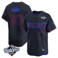 Toronto Blue Jays #30 Alejandro Kirk Player Black 2025 World Series City Connect Stitched Baseball Jersey
