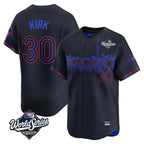 Toronto Blue Jays #30 Alejandro Kirk Player Black 2025 World Series City Connect Stitched Baseball Jersey