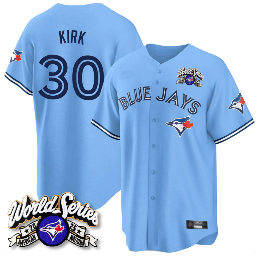 Toronto Blue Jays #30 Alejandro Kirk Player Blue 2025 American League All Stitched Baseball Jersey
