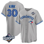 Toronto Blue Jays #30 Alejandro Kirk Player Gray 2025 World Series Limited Stitched Baseball Jersey