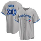 Toronto Blue Jays #30 Alejandro Kirk Player Gray Home Game Stitched Baseball Jersey