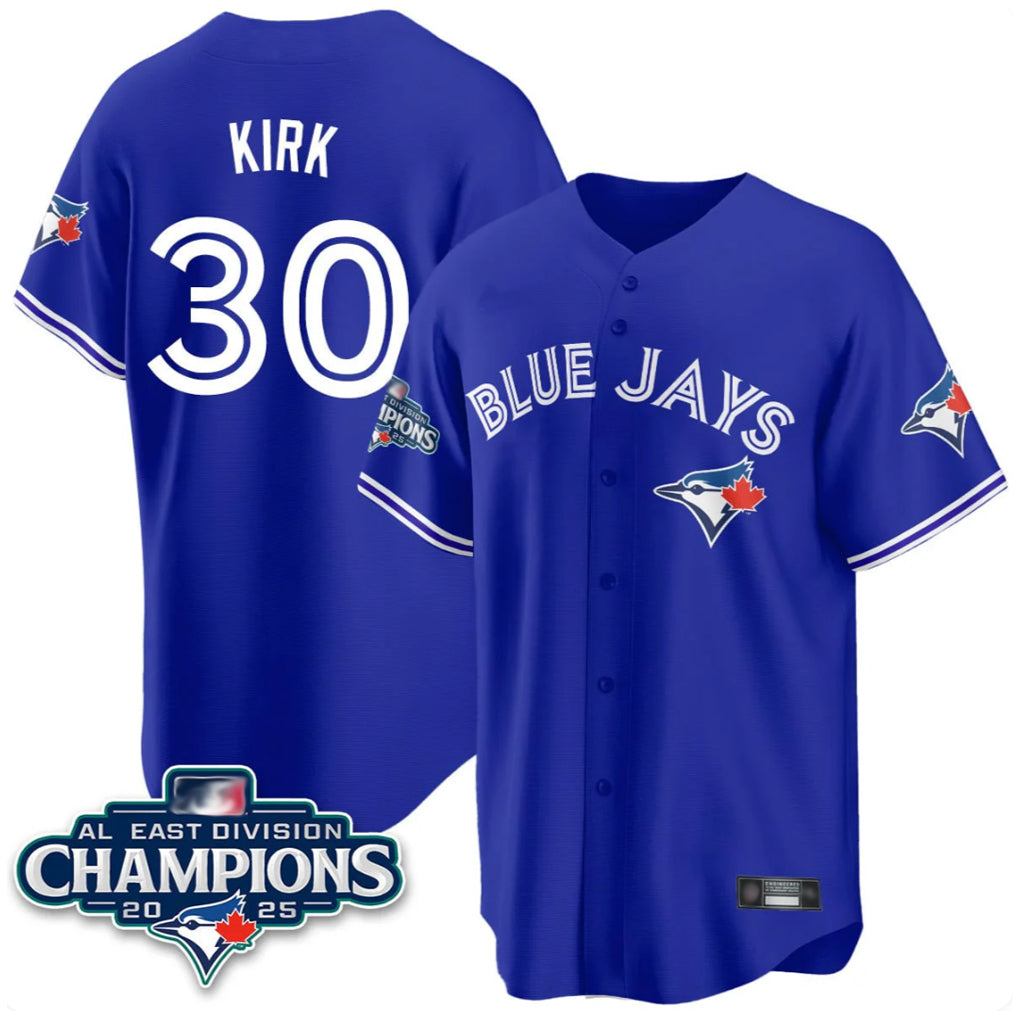 Toronto Blue Jays #30 Alejandro Kirk Player Royal AL East Division All Stitched Baseball Jersey