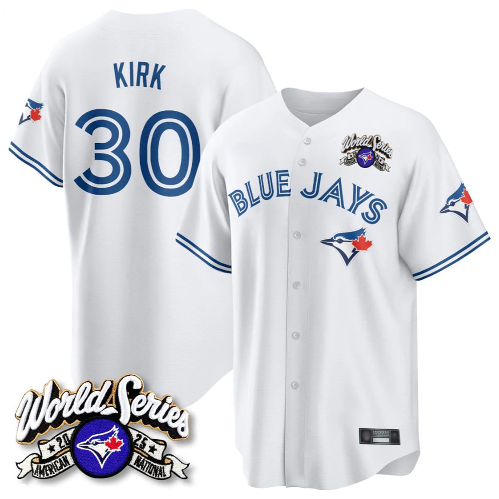 Toronto Blue Jays #30 Alejandro Kirk Player White 2025 American League All Stitched Baseball Jersey