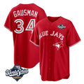 Toronto Blue Jays #34 Kevin Gausman Player Red 2025 American League All Stitched Baseball Jersey