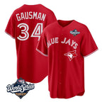Toronto Blue Jays #34 Kevin Gausman Player Red 2025 American League All Stitched Baseball Jersey