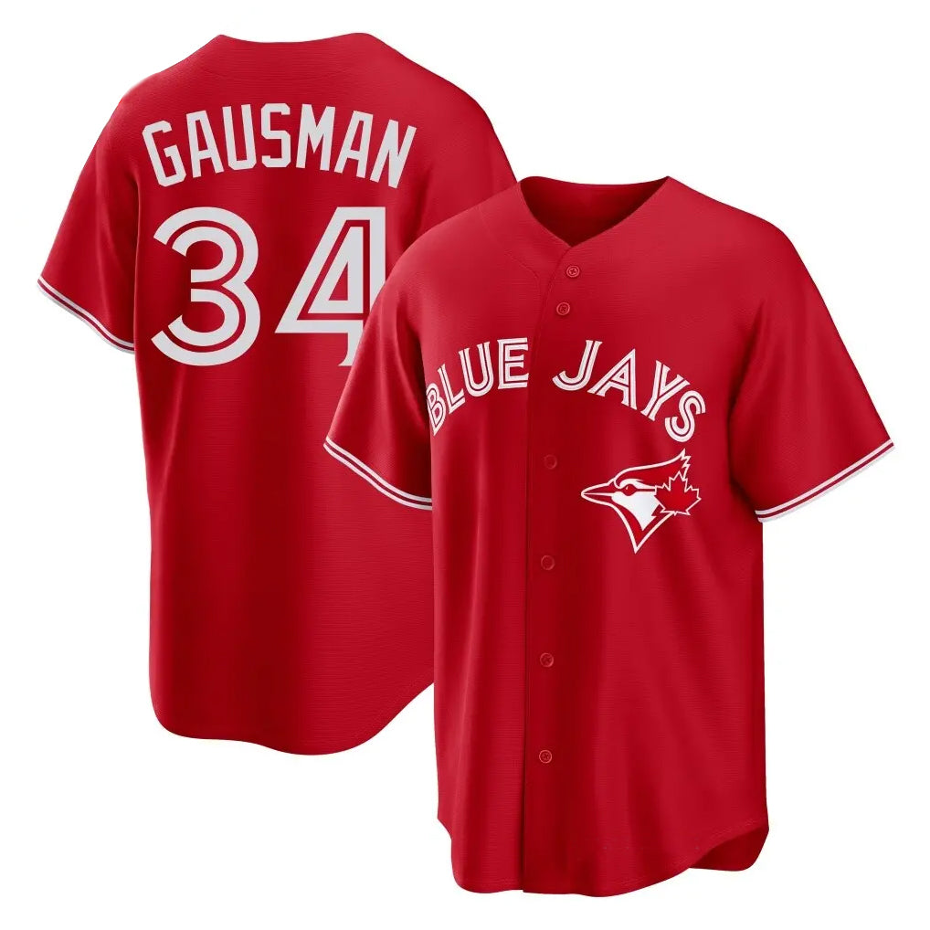 Toronto Blue Jays #34 Kevin Gausman Player Red Home Limited Stitched Baseball Jersey