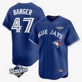 Toronto Blue Jays #47 Addison Barger Player Navy 2025 World Series Limited Stitched Baseball Jersey