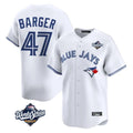 Toronto Blue Jays #47 Addison Barger Player White 2025 World Series Limited Stitched Baseball Jersey
