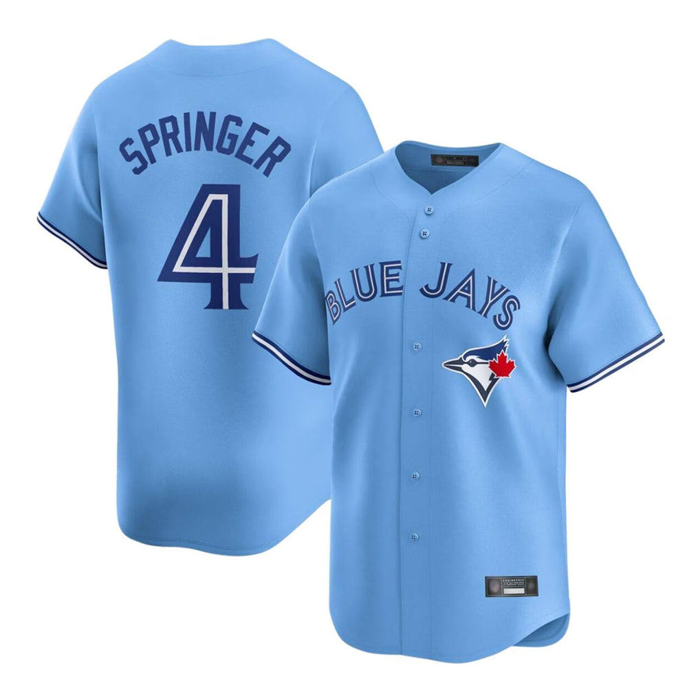 Toronto Blue Jays #4 George Springer Player Blue Home Game Stitched Baseball Jersey