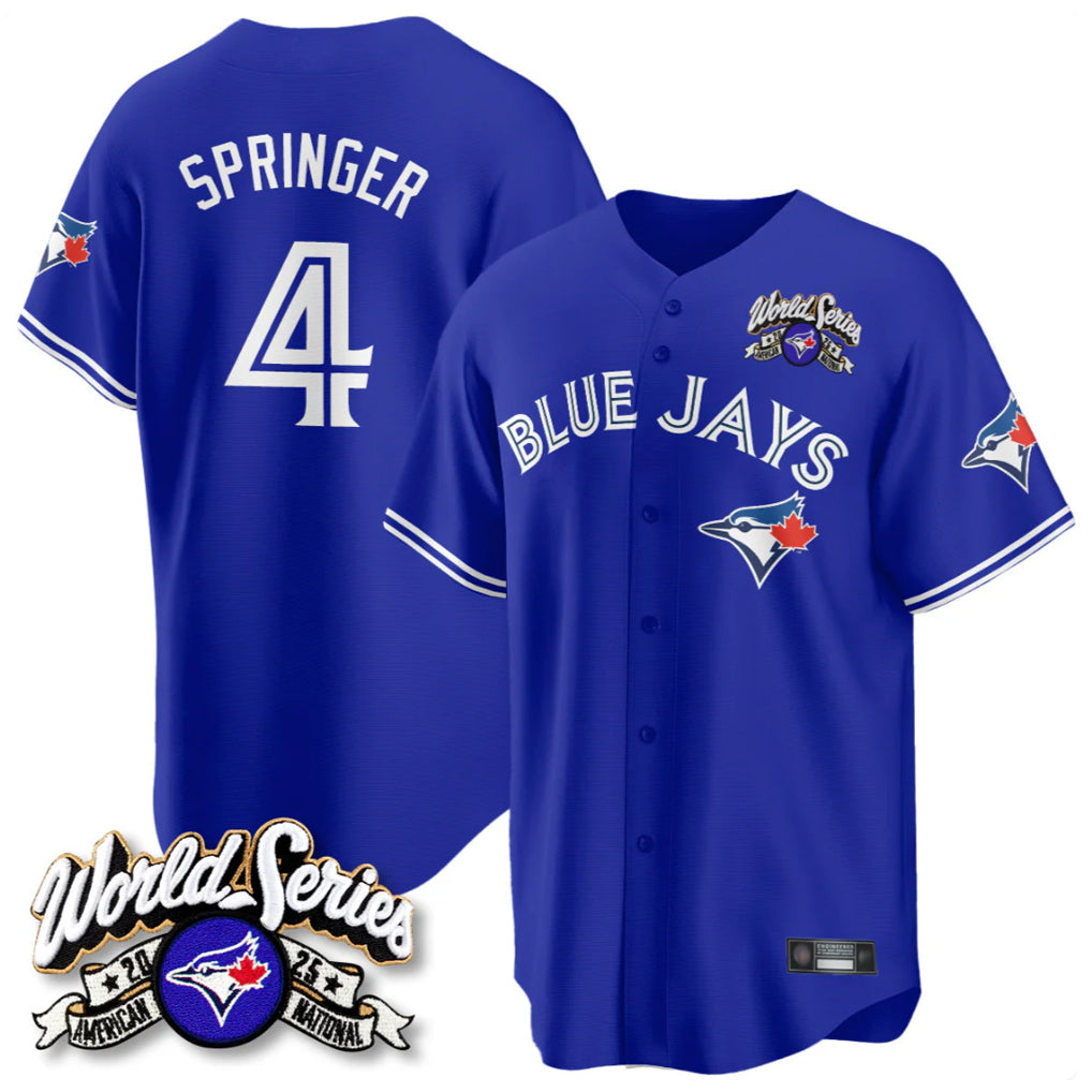 Toronto Blue Jays #4 George Springer Player Royal 2025 American League All Stitched Baseball Jersey