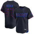 Toronto Blue Jays #57 Shane Bieber Player Black City Connect Limited Home Stitched Baseball Jersey