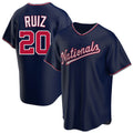 Washington Nationals #20 Keibert Ruiz Player Navy Replica Game Stitched Baseball Jersey