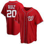 Washington Nationals #20 Keibert Ruiz Player Red Home Alternate Replica Stitched Baseball Jersey