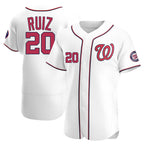 Washington Nationals #20 Keibert Ruiz Player White Elite Home Stitched Baseball Jersey
