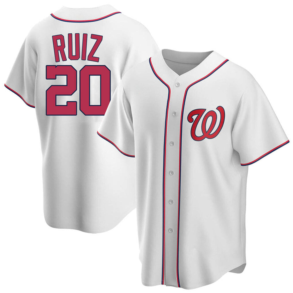 Washington Nationals #20 Keibert Ruiz Player White Game Stitched Baseball Jersey
