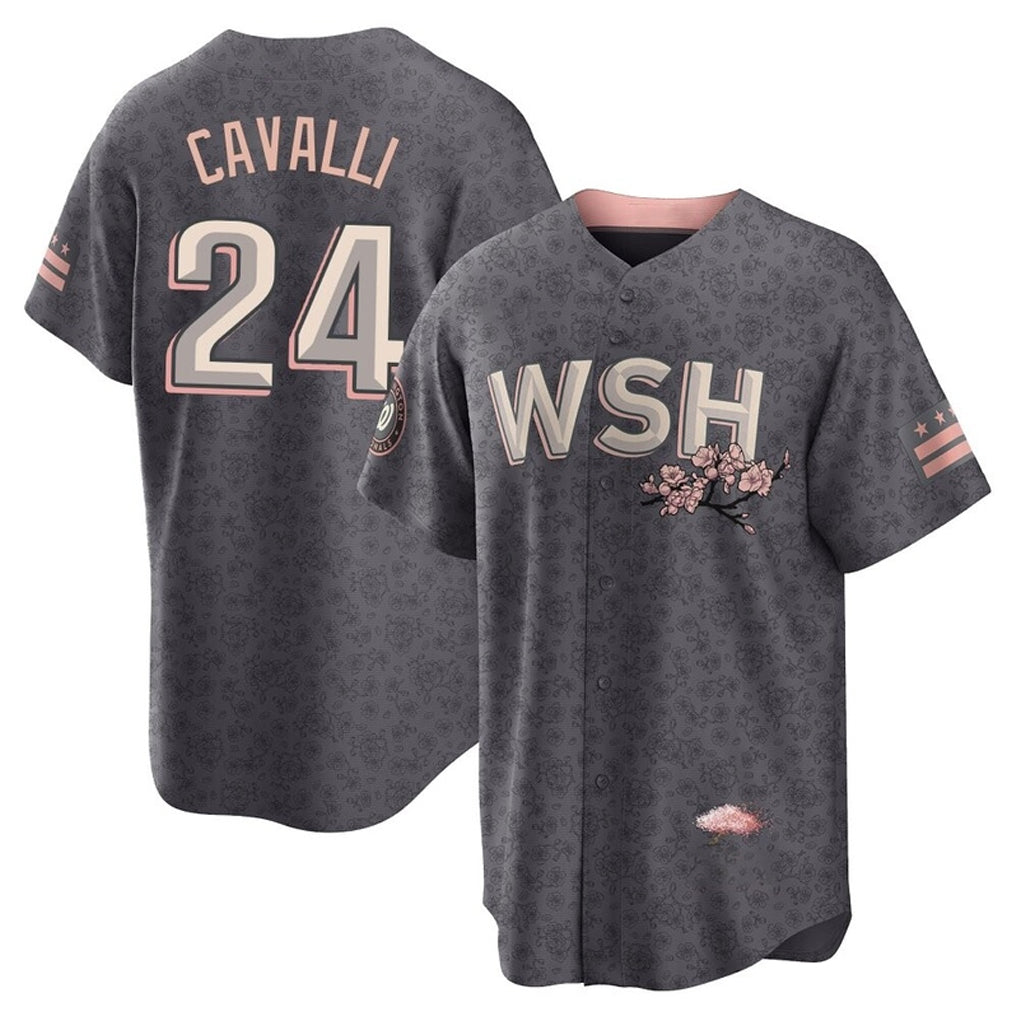 Washington Nationals #24 Cade Cavalli Player Gray City Connect Stitched Baseball Jersey