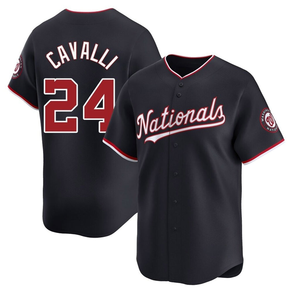 Washington Nationals #24 Cade Cavalli Player Navy Alternate Limited Replica Stitched Baseball Jersey