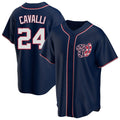 Washington Nationals #24 Cade Cavalli Player Navy Blue Replica Game Stitched Baseball Jersey