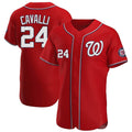 Washington Nationals #24 Cade Cavalli Player Red Alternate Elite Stitched Baseball Jersey