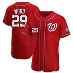 Washington Nationals #29 James Wood Player Red Alternate Elite Stitched Baseball Jersey