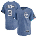 Washington Nationals #3 Dylan Crews Player Blue Limited City Connect Stitched Baseball Jersey