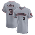 Washington Nationals #3 Dylan Crews Player Gray City Connect Elite Alternate Stitched Baseball Jersey