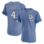 Washington Nationals #4 Daylen Lile Player Blue City Connect Limited Stitched Baseball Jersey
