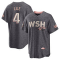 Washington Nationals #4 Daylen Lile Player Charcoal City Connect Limited Stitched Baseball Jersey