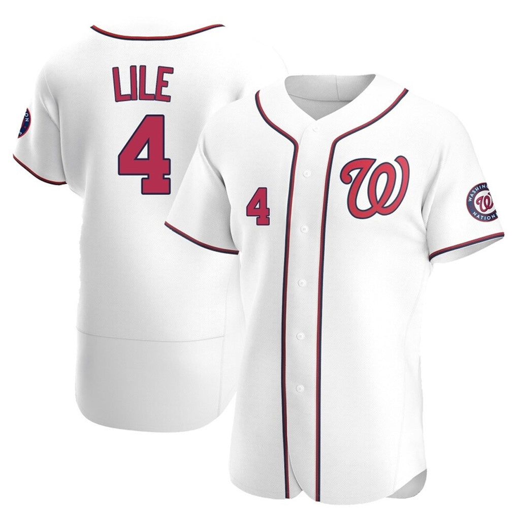Washington Nationals #4 Daylen Lile Player White Alternate Elite Stitched Baseball Jersey