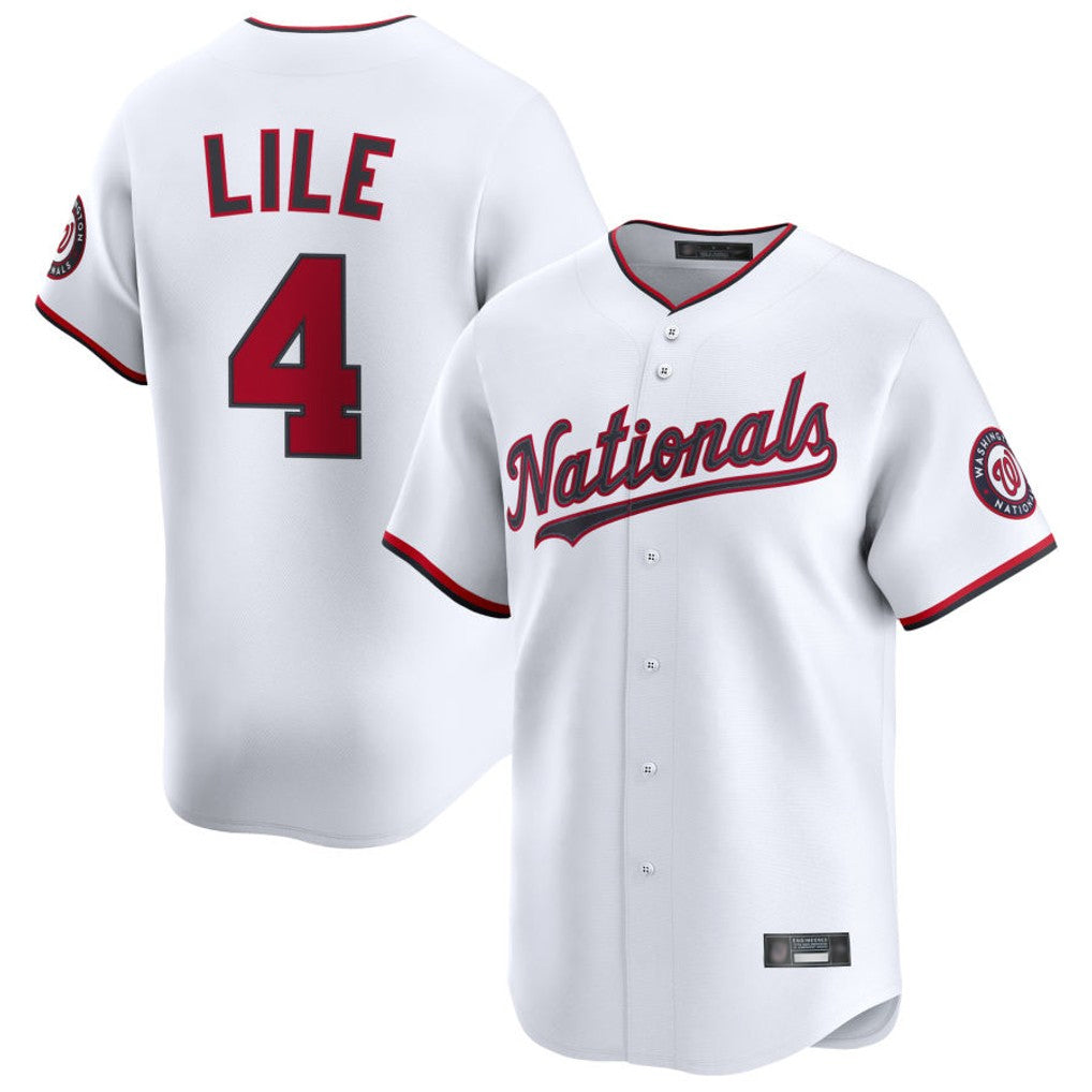 Washington Nationals #4 Daylen Lile Player White Alternate Limited Replica Stitched Baseball Jersey