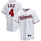 Washington Nationals #4 Daylen Lile Player White Replica Game Stitched Baseball Jersey