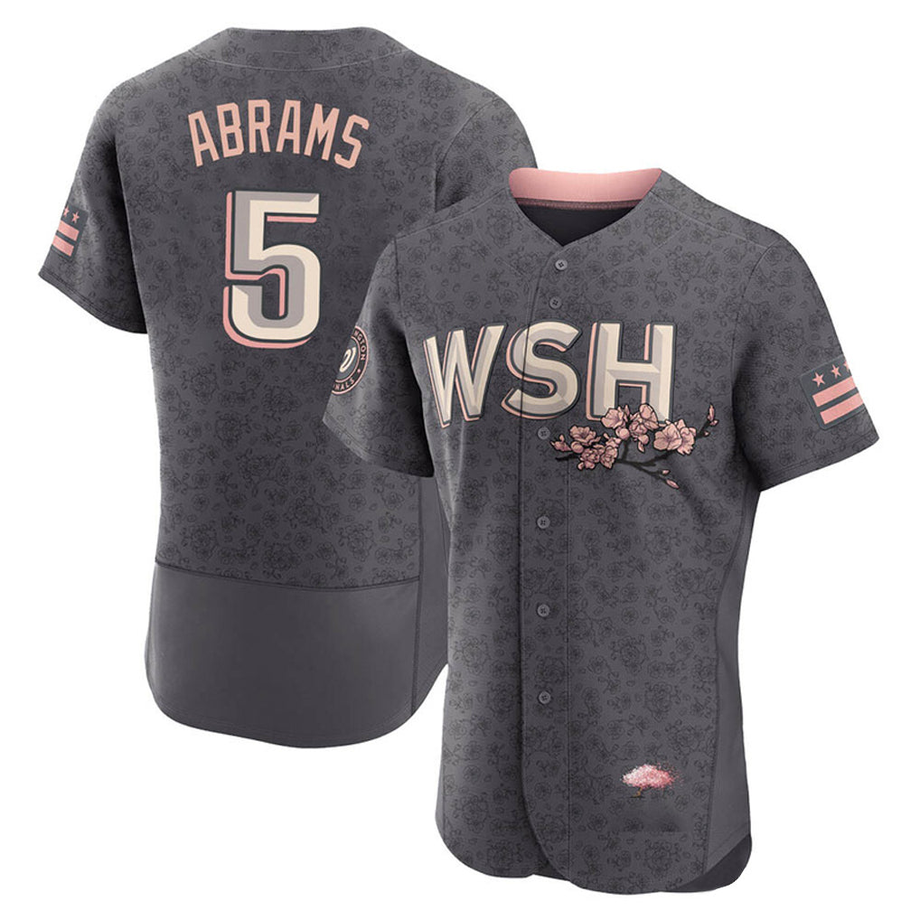 Washington Nationals #5 CJ Abrams Player Gray City Connect Stitched Baseball Jersey