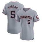 Washington Nationals #5 CJ Abrams Player Gray Elite Road Replica Stitched Baseball Jersey
