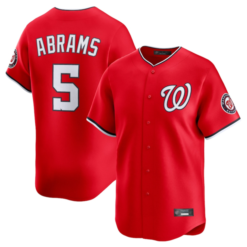 Washington Nationals #5 CJ Abrams Player Red Limited Stitched Baseball Jersey