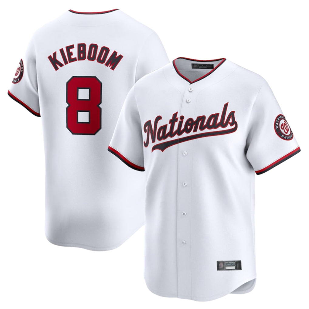 Washington Nationals #8 Carter Kieboom Player White Home Limited Stitched Baseball Jersey