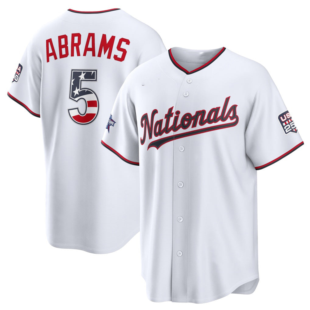 Washington Nationals #5 CJ Abrams 2026 All-Star Edition Stars & Stripes White Stadium Stitched Baseball Jersey