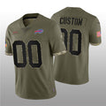 Custom B.Bills ACTIVE PLAYER 2022 Olive Jereymy Salute To Service Limited Stitched Jersey