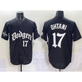 Los Angeles Dodgers #17 Shohei Ohtani Black Jereymy 2025 LA Gothic Style With 2024 World Series Champions Patch Vapor Premier Limited Stitched Jersey