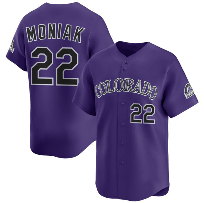 Colorado Rockies #22 Mickey Moniak Purple Jereymy Limited Stitched Jersey