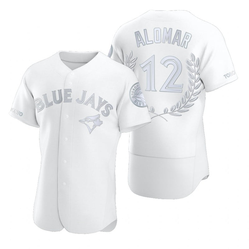 Toronto Blue Jays #12 Roberto Alomar White Jereymy Flexbase Fashion Jersey