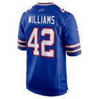 B.Bills #42 Dorian Williams Royal Jereymy Home Game Jersey