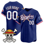 Custom Texas Rangers x One Piece Royal Jereymy Vapor Premier Limited Jersey - Stitched