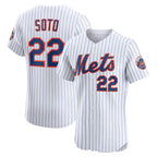 New York Mets #22 Juan Soto White Jereymy Home Elite Jersey