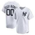 Custom New York Yankees White Jereymy Home Limited Jersey