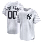 Custom New York Yankees White Jereymy Home Limited Jersey