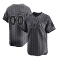 Custom New York Mets Graphite Jereymy 2024 City Connect Limited Stitched Jersey